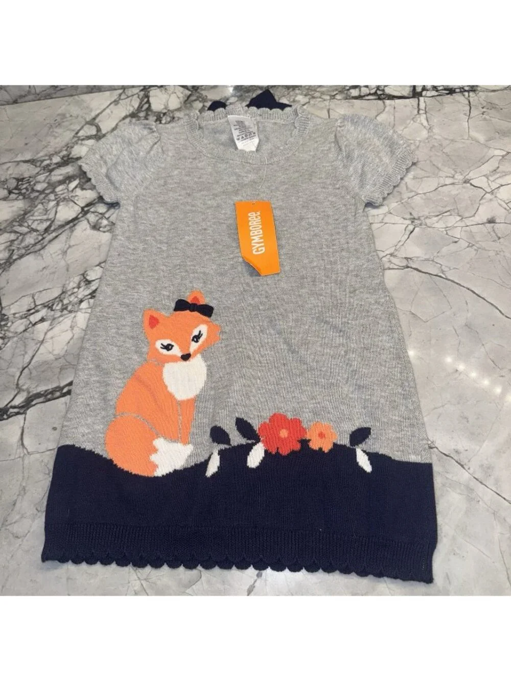 Gymboree Baby Girls 18/24 Months Fox Sweater Dress NEW